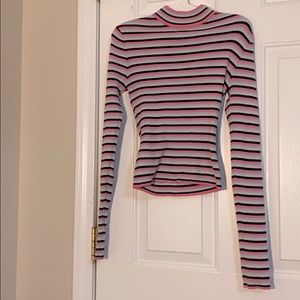 Pink Black and Grey Women’s Turtle Neck